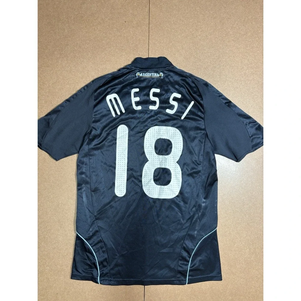 Adidas Argentina Lionel Messi Player Issue #18 Jersey 2007 2008 Away Blue Large
